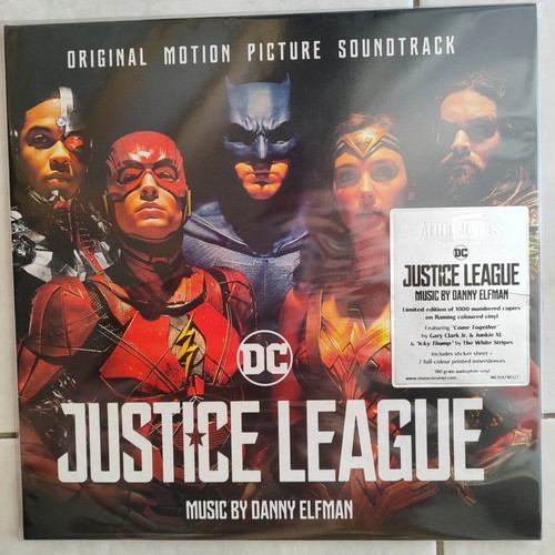 Justice League Soundtrack Double LP Flaming Coloured Vinyl