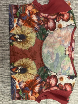 Smash blouse with short sleeves like new, colorful, size S
