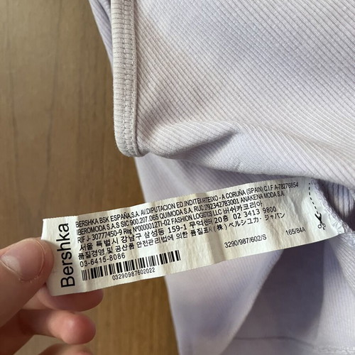 Bershka rib crop top size S like new lilac