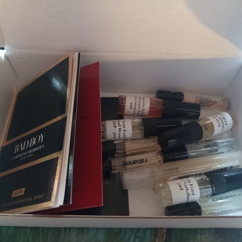 Mini men's perfume discovery set used, 10 pieces with Tom Ford and more