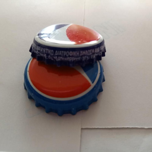 Pepsi bottle caps used, pack of 2, manufacturer ASTIR