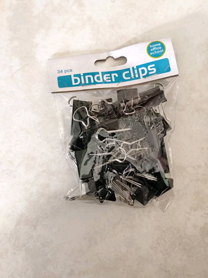 Binder clips paper clamps new, pack of 34