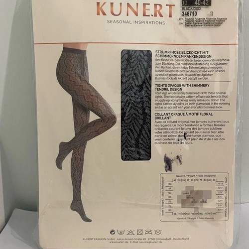 Tights pack of 4 unused medium German quality, 3 black 1 burgundy