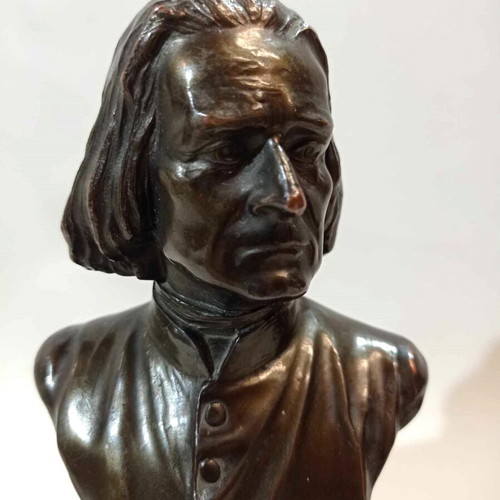 Franz Liszt metal bust antique used