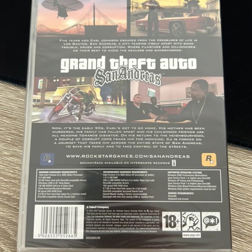 Grand Theft Auto San Andreas 2007 edition sealed new for PC