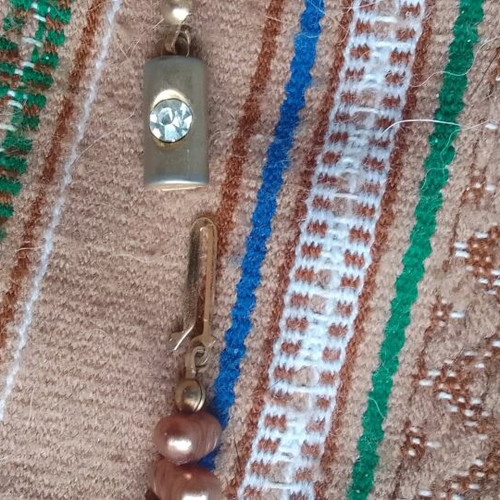 Aigner necklace for neck new, beige and gold