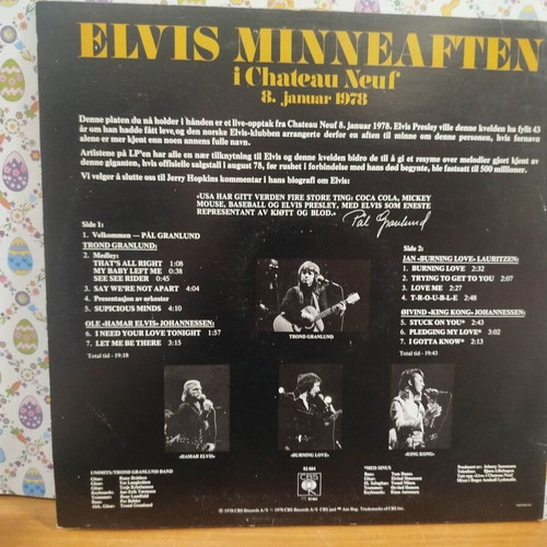 Elvis Minneaften Vinyl Record used, Rock