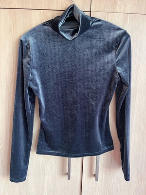 Shein blue velour turtleneck size S new very warm