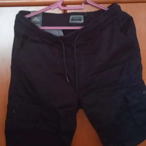 Berto Lucci Navy Cargo Shorts new, size M, blue
