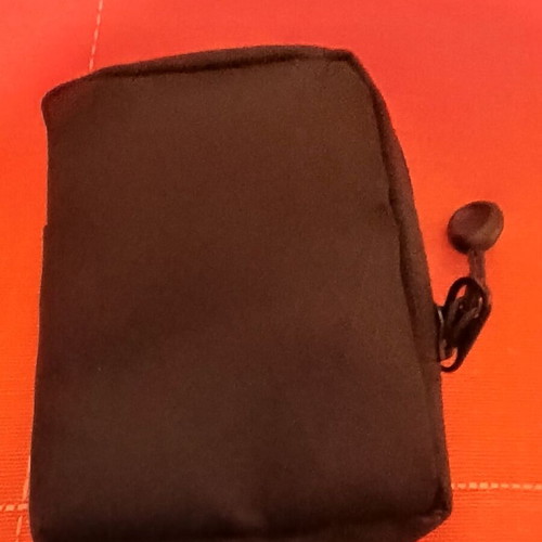Black wallet new, coin purse with two compartments