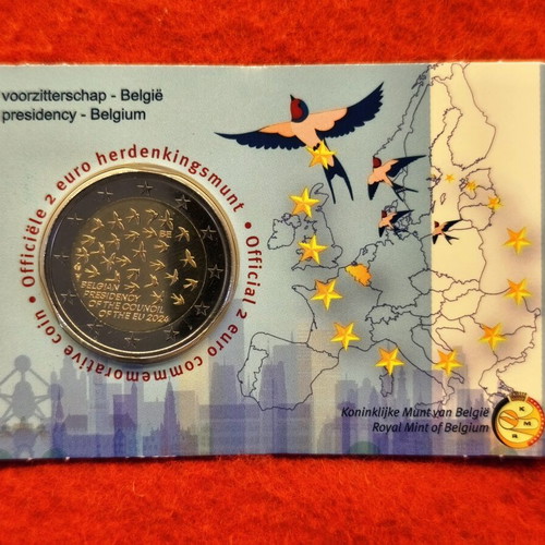 2 Euro Belgium Coin 2024 New in Official Collectible Coincard