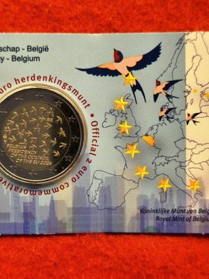2 Euro Belgium Coin 2024 New in Official Collectible Coincard