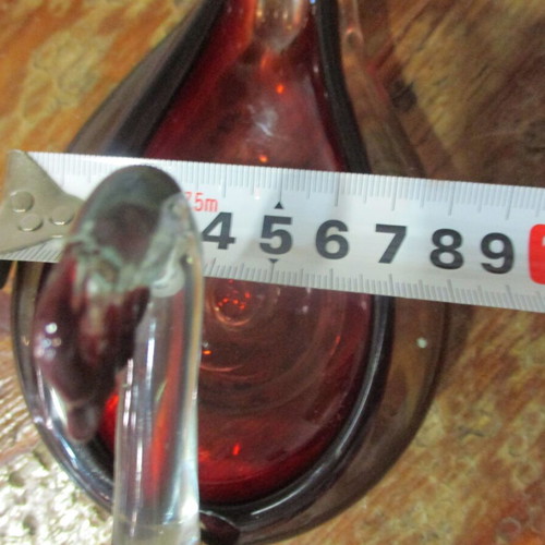Goose ashtray made of authentic Bohemian crystal like new 1960