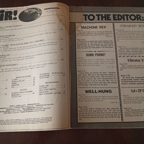 Sir αμερικάνικο ανδρικό περιοδικό 1979 μεταχειρισμένο, σπάνιο τεύχος, τολμηρό