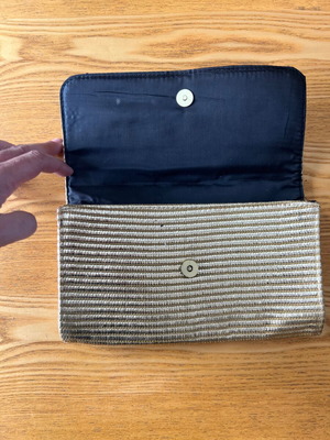H&M gold summer clutch bag used
