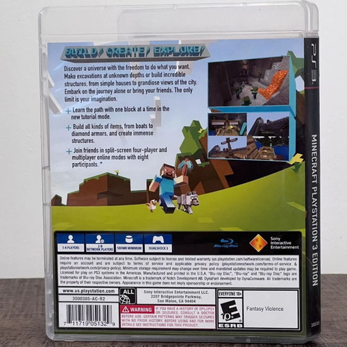 Minecraft PlayStation 3 game like new