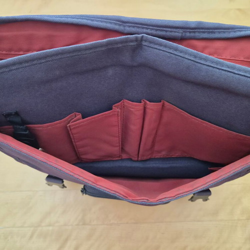 Delsey messenger bag used, gray, laptop compatible