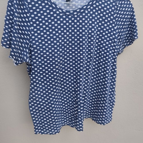 H&M Polka Dot T-shirt XS used, blue