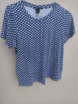 H&M Polka Dot T-shirt XS used, blue