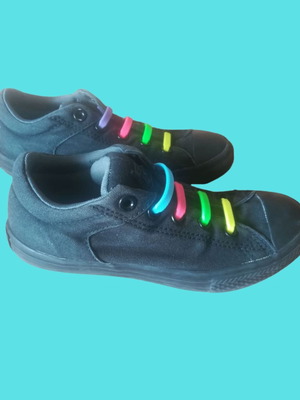 Converse Chuck Taylor Canvas shoes size 34 used with colorful silicone laces