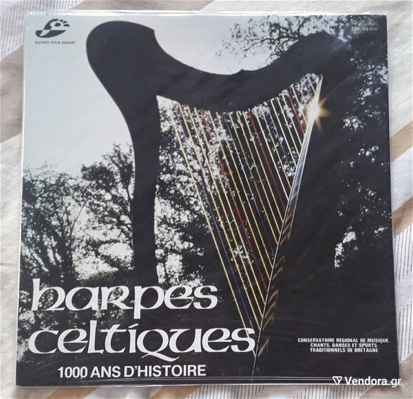  Harpes Celtiques 1000 Ans D'Histore, Bretagne Cr 8701, 1987, Lp, Celtic harp,   keltiki mousiki