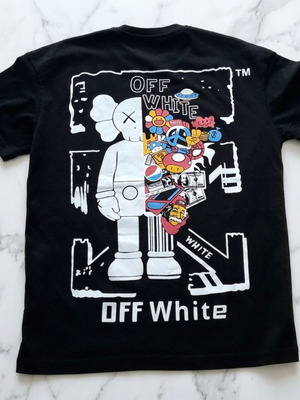Off-White Black Printed T-Shirt Size XL like new