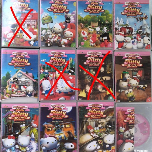 Hello Kitty DVD πακέτο 9 τεμαχίων σαν καινούργιο, μεταγλωτισμένο