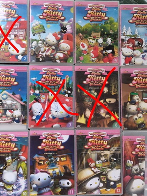 Hello Kitty DVD πακέτο 9 τεμαχίων σαν καινούργιο, μεταγλωτισμένο