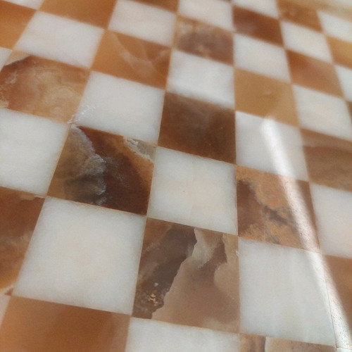 Σκάκι Vintage από όνυχα 25×25 εκ. σαν καινούργιο με χειροποίητα πιόνια