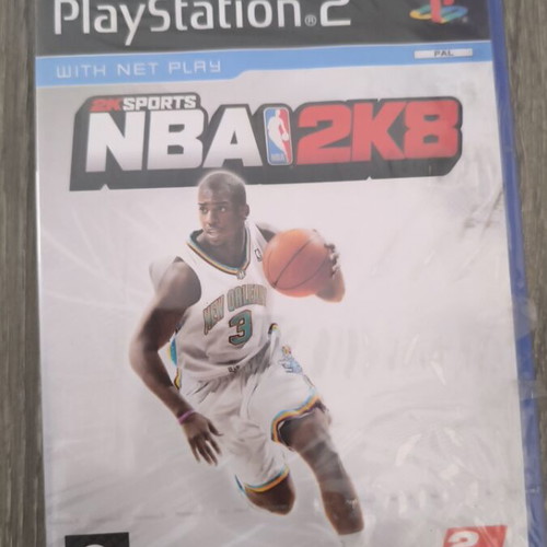 NBA 2K8 PlayStation 2 game new, sealed with slight tear on plastic