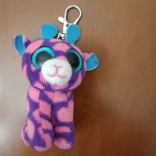 Ty Beanie Boos Safari Plush Keychain like new, colorful giraffe