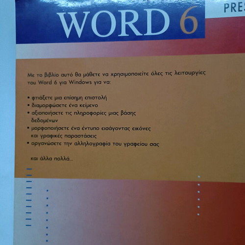 Word 6 computer book like new