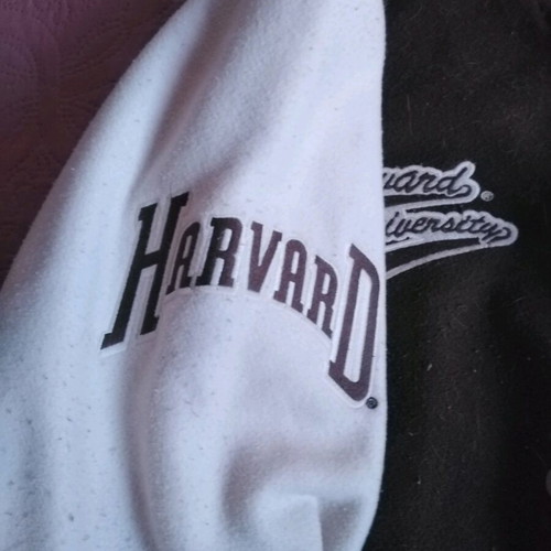 Pull & Bear college jacket used, brown and white, size L