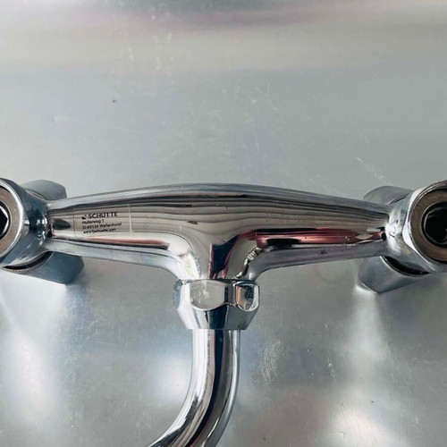 Schütte Wall-Mounted Kitchen Faucet used, model 37150, chrome brass