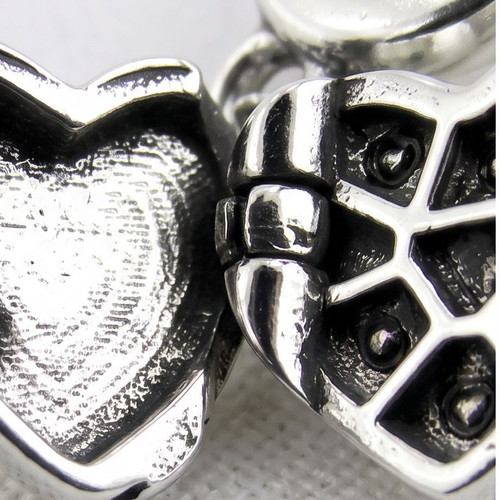Pandora Heart Chocolate Gift Box Charm new, red and silver