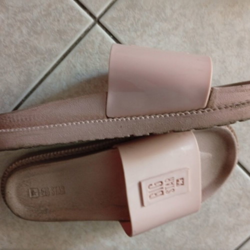 Big Star platform slippers used, powder pink size 41