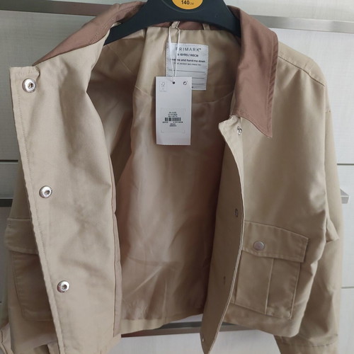 Primark children's spring jacket beige gabardine fabric, new