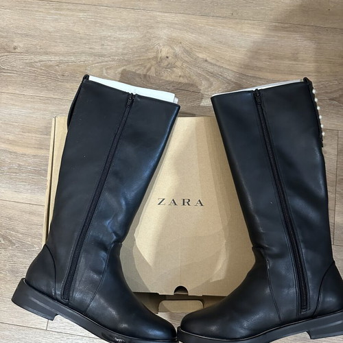 Zara boots with pearls, size 37, black