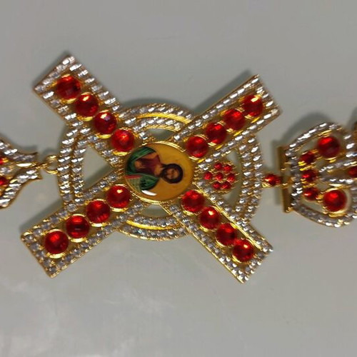 Archieratic engolpia new, two pieces with enamel gilded