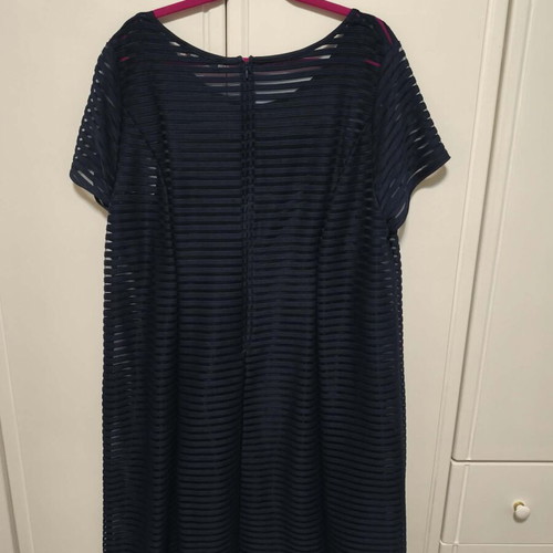 Morena Spain dress XXL like new, dark blue with striped fabric