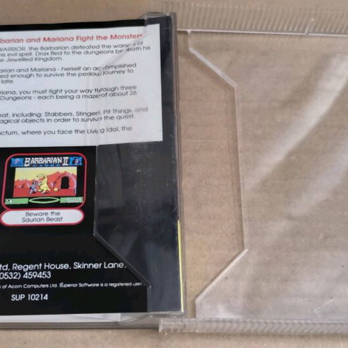 Barbarian II The Dungeon Of Drax BBC Micro Disk like new, complete in box