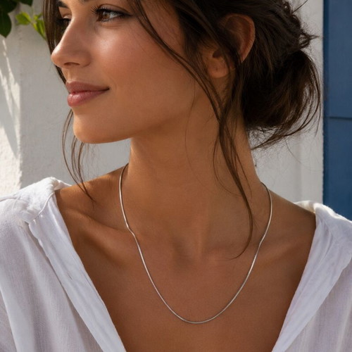585 Gold Snake Chain Necklace 45 cm new, elegant minimalist
