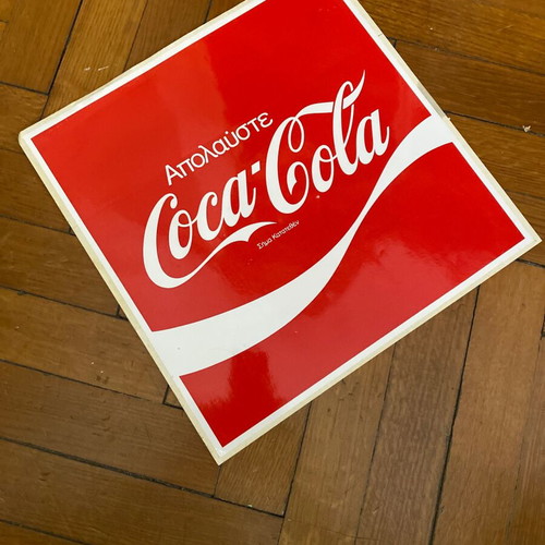 Coca Cola retro sticker 30x30 authentic company promotional