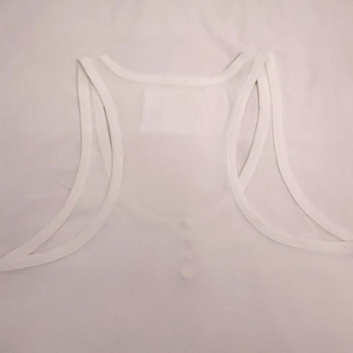 River Island sleeveless cotton tank top used, size 18, white