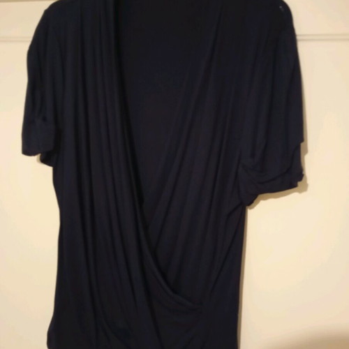 Lola dark blue crossover blouse like new