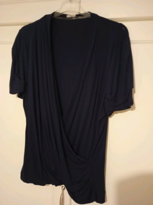 Lola dark blue crossover blouse like new