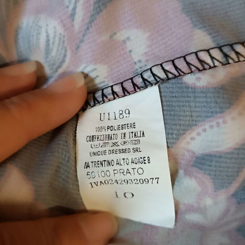 Floral elegant midi dress used, size Large, wrap style