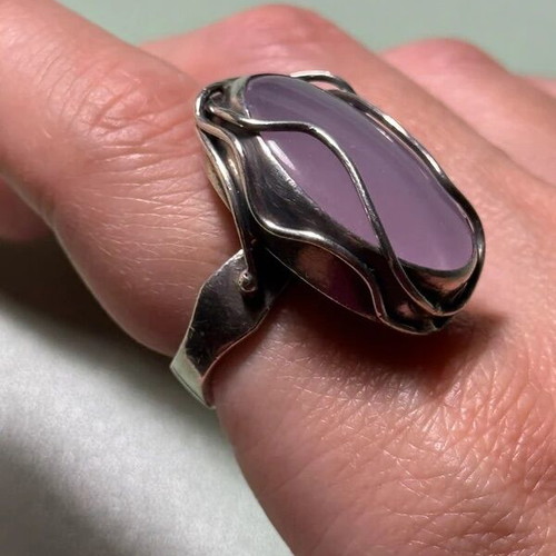 Handmade ring with silver 925 and amethyst used