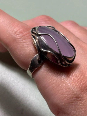 Handmade ring with silver 925 and amethyst used