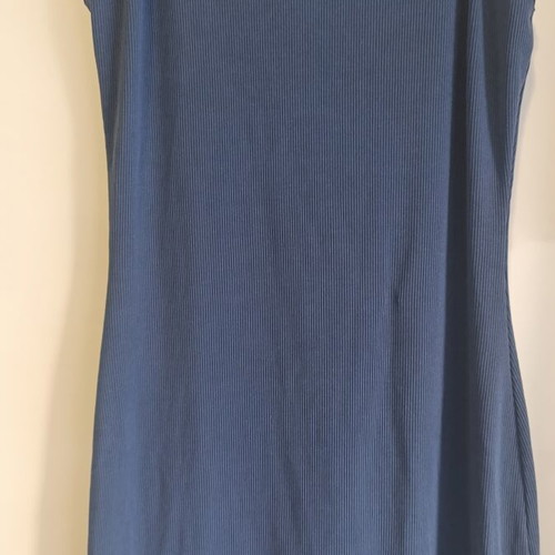 Rib midi dress blue, like new, one size